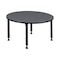 Kee Round Classroom Tables, 48 W, 48 L, 23-34 H, Wood, Metal, Grey TB48RNDGYAPBK - alternate 4